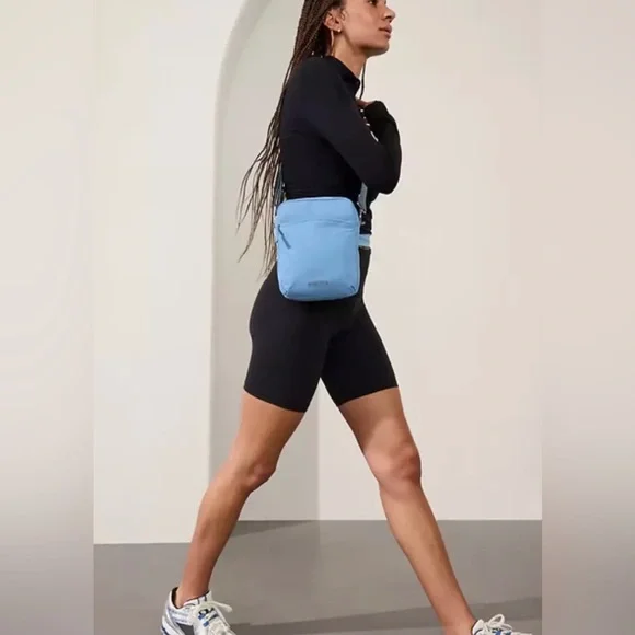 Athleta Light Blue Crossbody Bag - Picture 2 of 12
